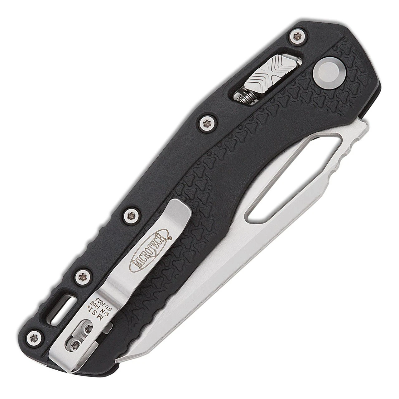 Microtech MSI RAM-LOK S/E Black Tri-Grip Polymer Black Stonewash Full ...