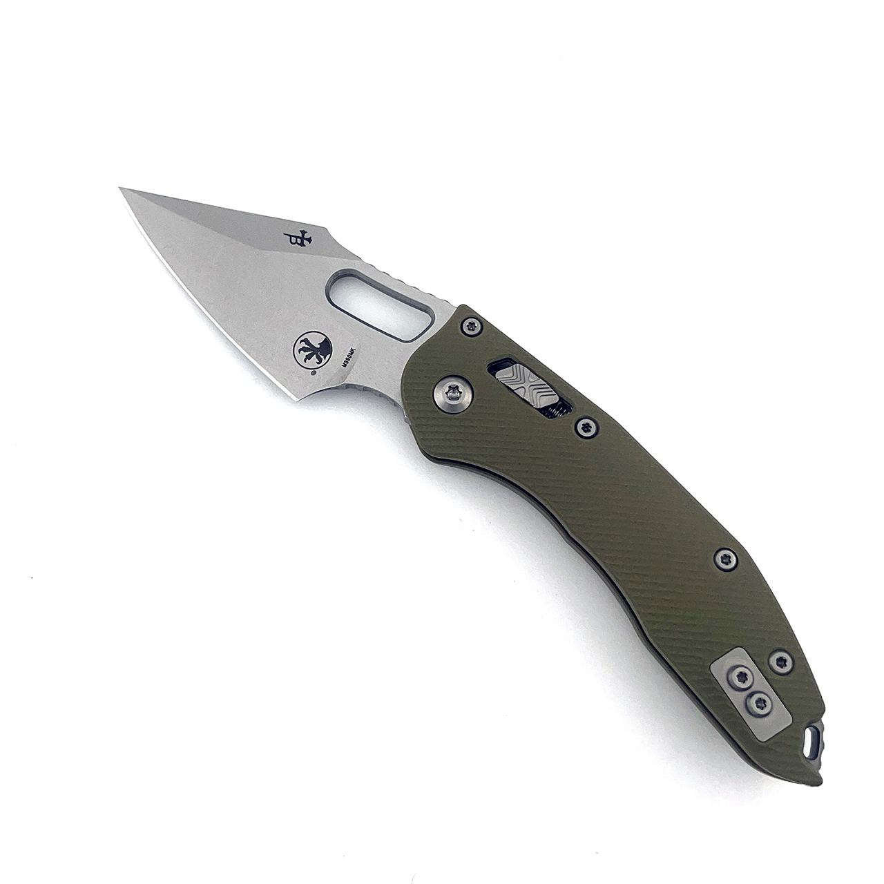 Microtech Borka Stitch RAM-LOK S/E Fluted OD Green G-10 Stonewash ...