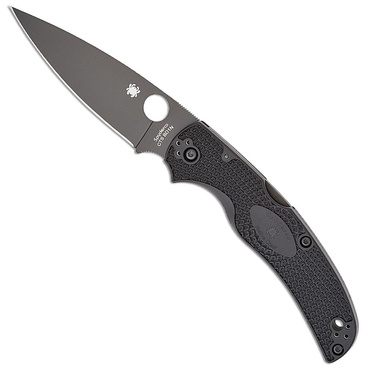 Spyderco Native Chief Lightweight Lock Back Black Handle Black BD1N ...