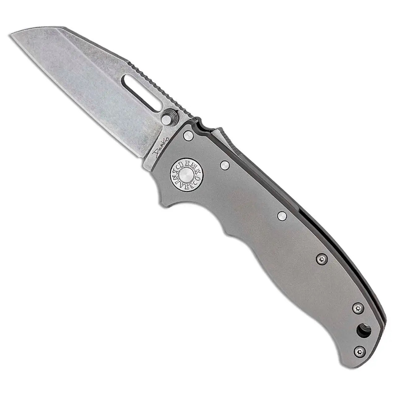 Demko AD-20.5 Shark Lock Shark Foot Smooth Titanium Handle