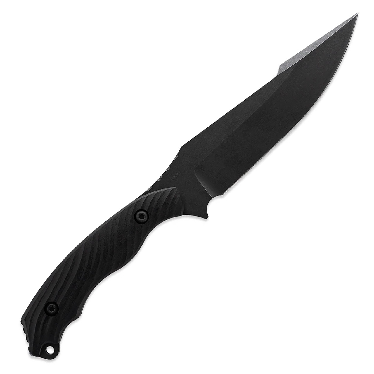 Toor Knives Raven Fixed Blade Outlaw Ebony Wood Handle Black Blade ...