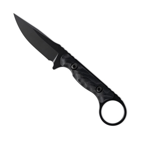 Toor Jank Toor Knives Jank Shank S Fixed Blade Black G10 Handle Socom Black Blade ...