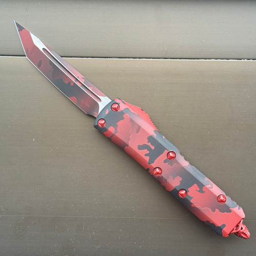 Microtech UTX-85 T/E Red Camo Standard Signature Series 233-1RCS | American Edge Knives