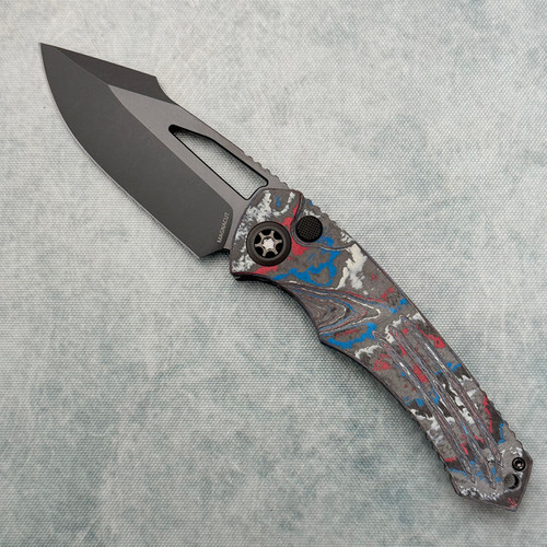 Heretic Knives Pariah Manual Button Lock S/E America Camo Carbon
