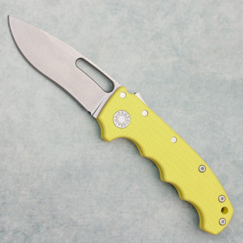 Demko MG AD20S V2 Kopis Shark Lock Finger Groove Yellow G10 Handle