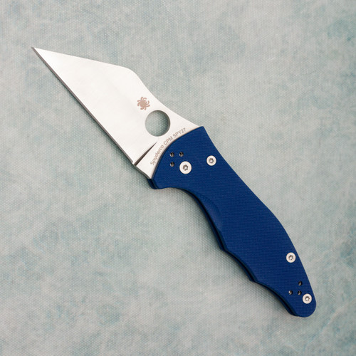 Spyderco Yojimbo 2 Compression Lock Cobalt Blue G-10 Handle Satin