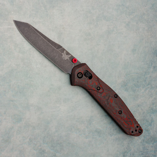 Benchmade Osborne Axis Lock Lava Flow Fat Carbon Handles