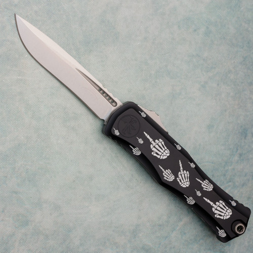 Microtech Hera II Recurve Black Handle Stonewash Standard Middle