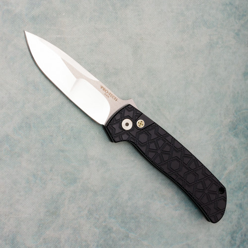 Pro-Tech Terzuola ATCF Auto Black Traffic Pattern Textured Handle