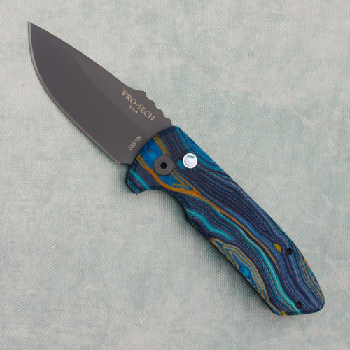Pro-Tech Les George SBR Starry Night Micarta Top DLC Blade Pearl