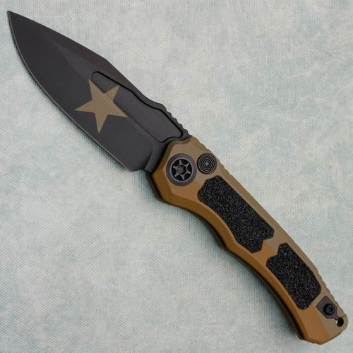 Heretic Knives Wraith V4 Auto Clip Point Black Blade Show Texas