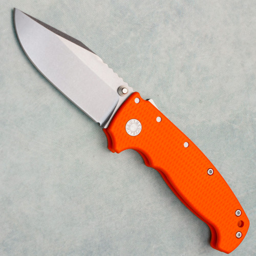 Demko MG AD20 XXX Clip Point Shark Lock Orange G10 Handle