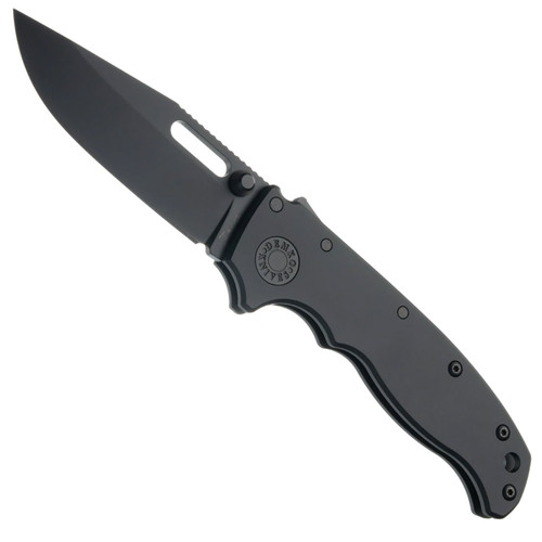 Demko AD-20.5 Stealth Shark Lock Clip Point Black Aluminum Handle
