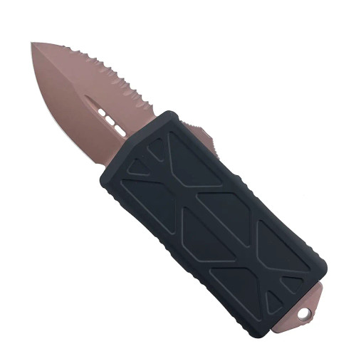 Microtech Rose Gold Microtech Exocet OTF Money Clip D/E Rose Gold PVD Serrated Signature ...