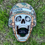 Military Skull Plaque Combat Helmet (Epoxy Finish)