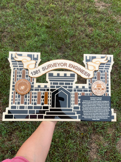 Corps of Engineers Castle Plaque Custom Marines, Navy, Air Force, Army Plaque