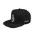 Embroidered Snapback Hat — Gothic Crest Patch with 'Lethal' Side Stitch