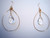 Clear quartz gold hoop earring
