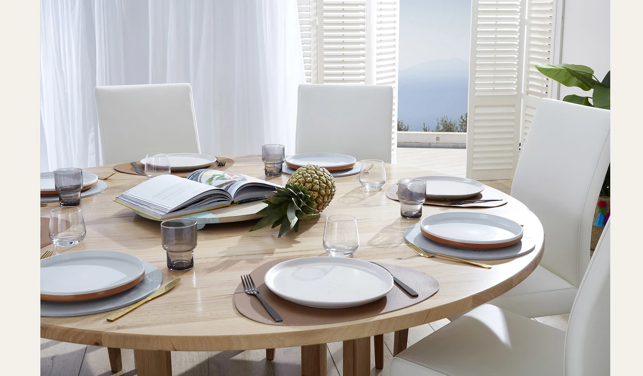Kennedy round messmate dining table Focus on Furniture