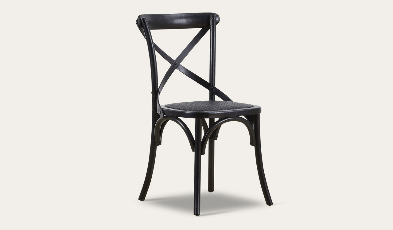 Ibiza Black Farmhouse Chic Dining Chair Focus On Furniture