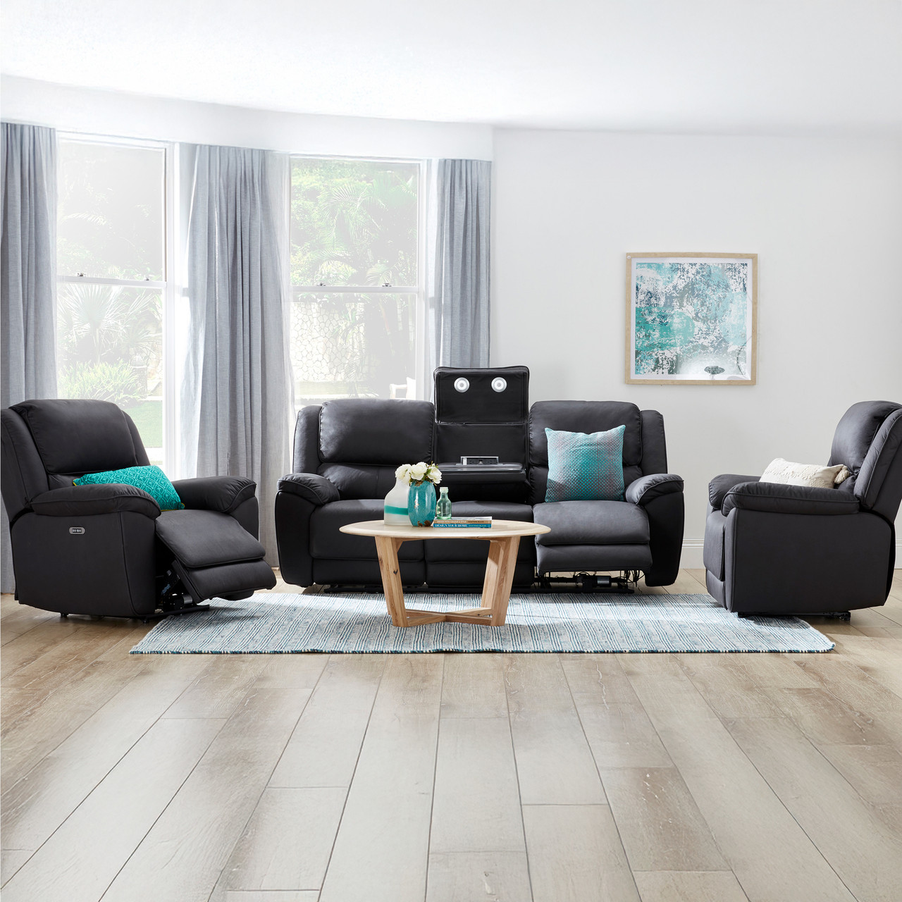 Juno 3 pce electric recliner suite
