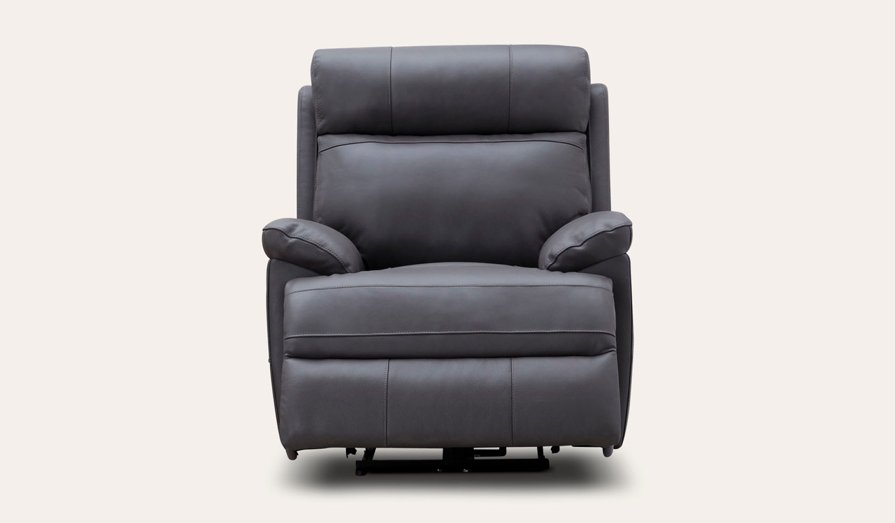 leather and cloth recliner