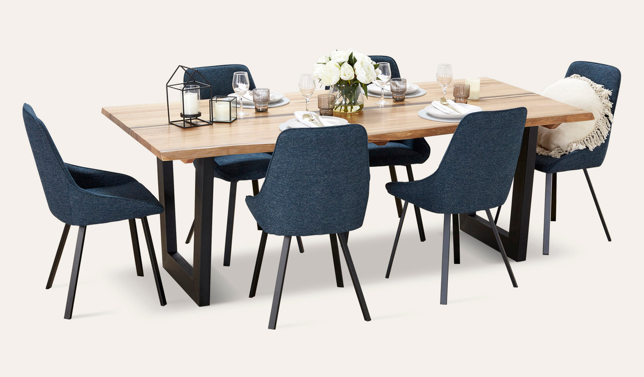 blue dining room chairs set of 6