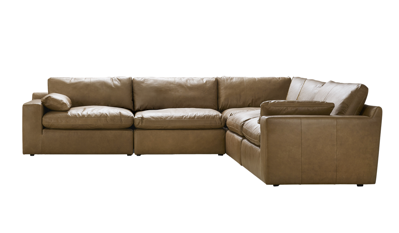 Brompton leather modular corner lounge