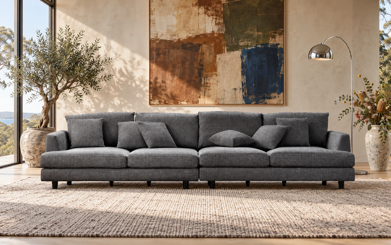 Quattro 4 seat Sofa - Mornington Licorice