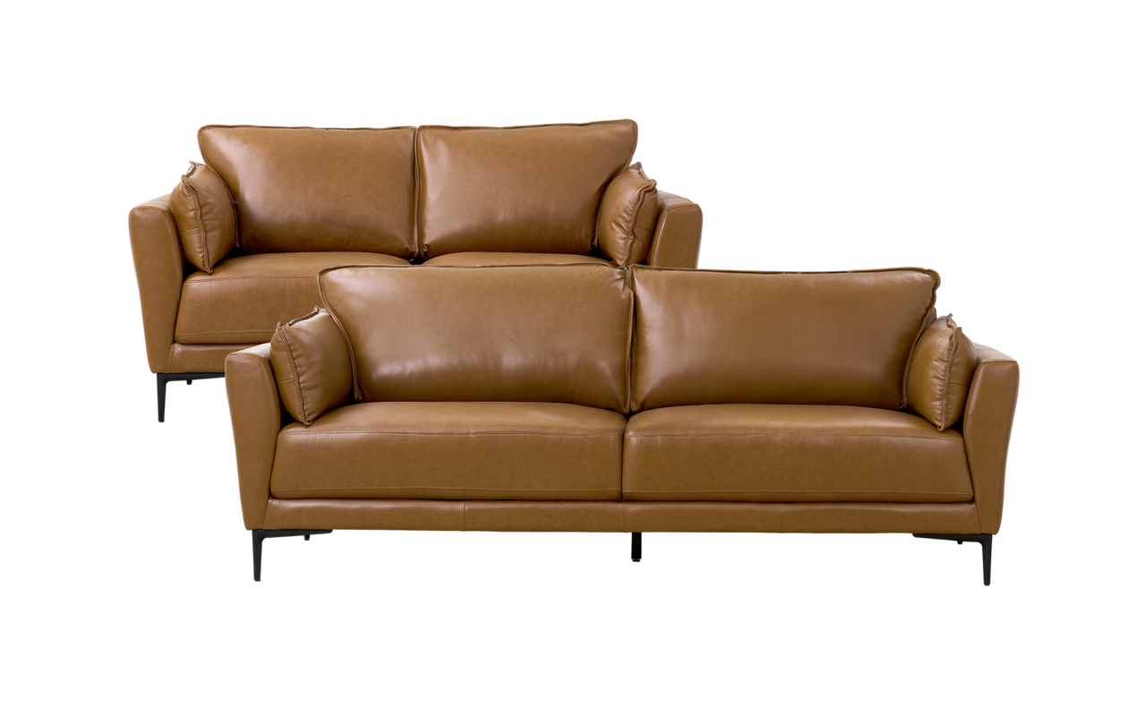 Kosta leather 3 + 2 seat sofa suite
