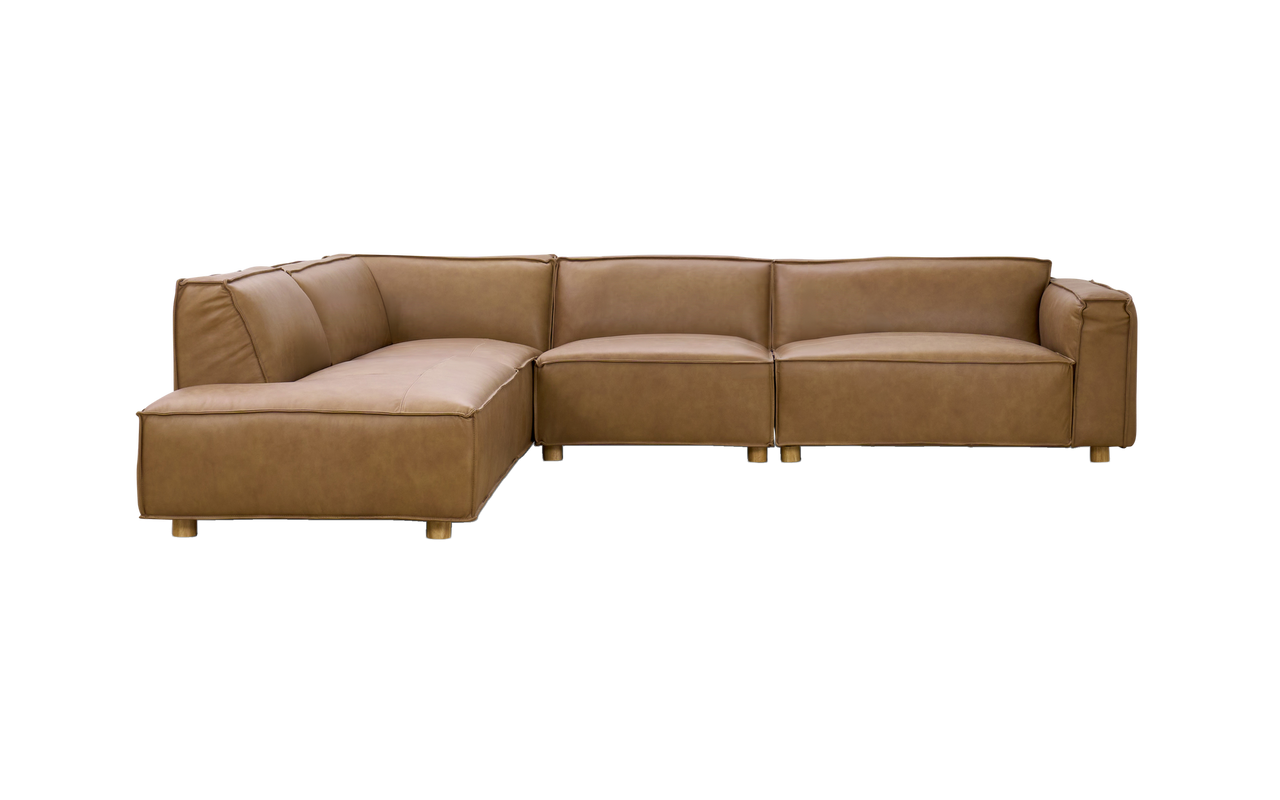 Maestro leather 5 seat chaise lounge