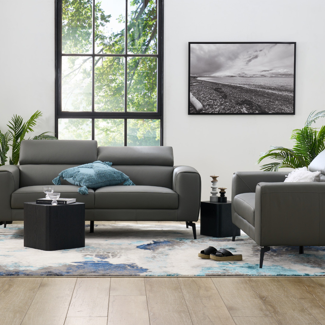 Jean leather 3 + 2 seat sofa suite