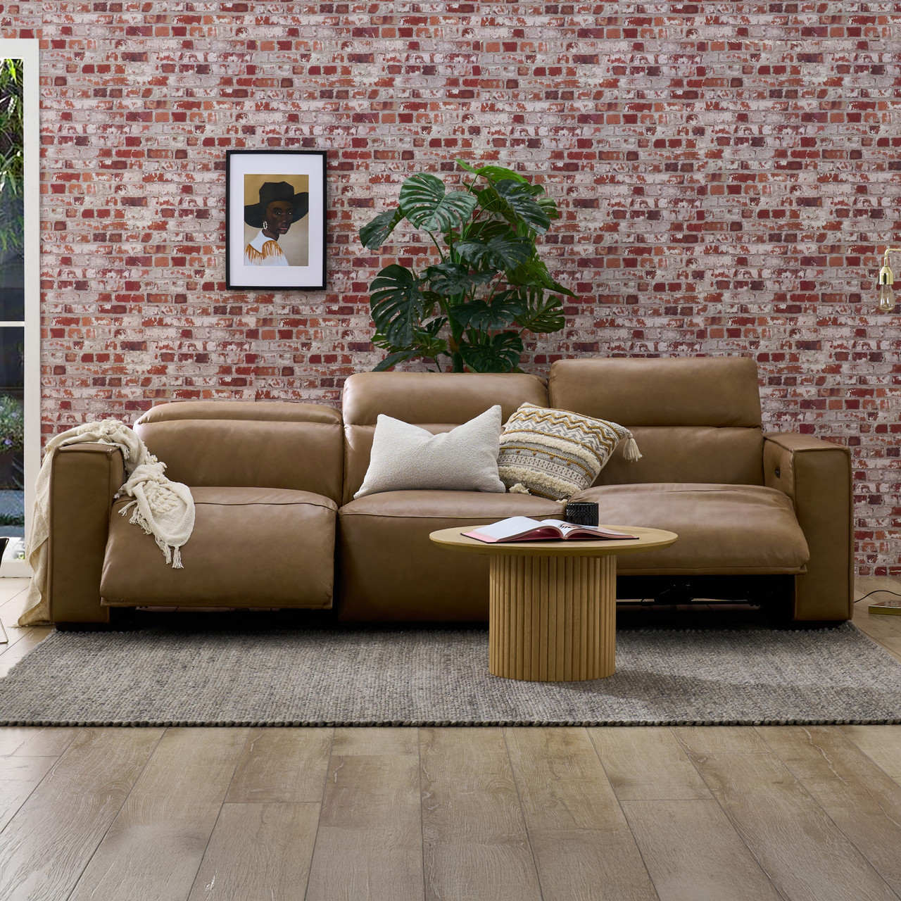 Javi leather 3 seat electric recliner