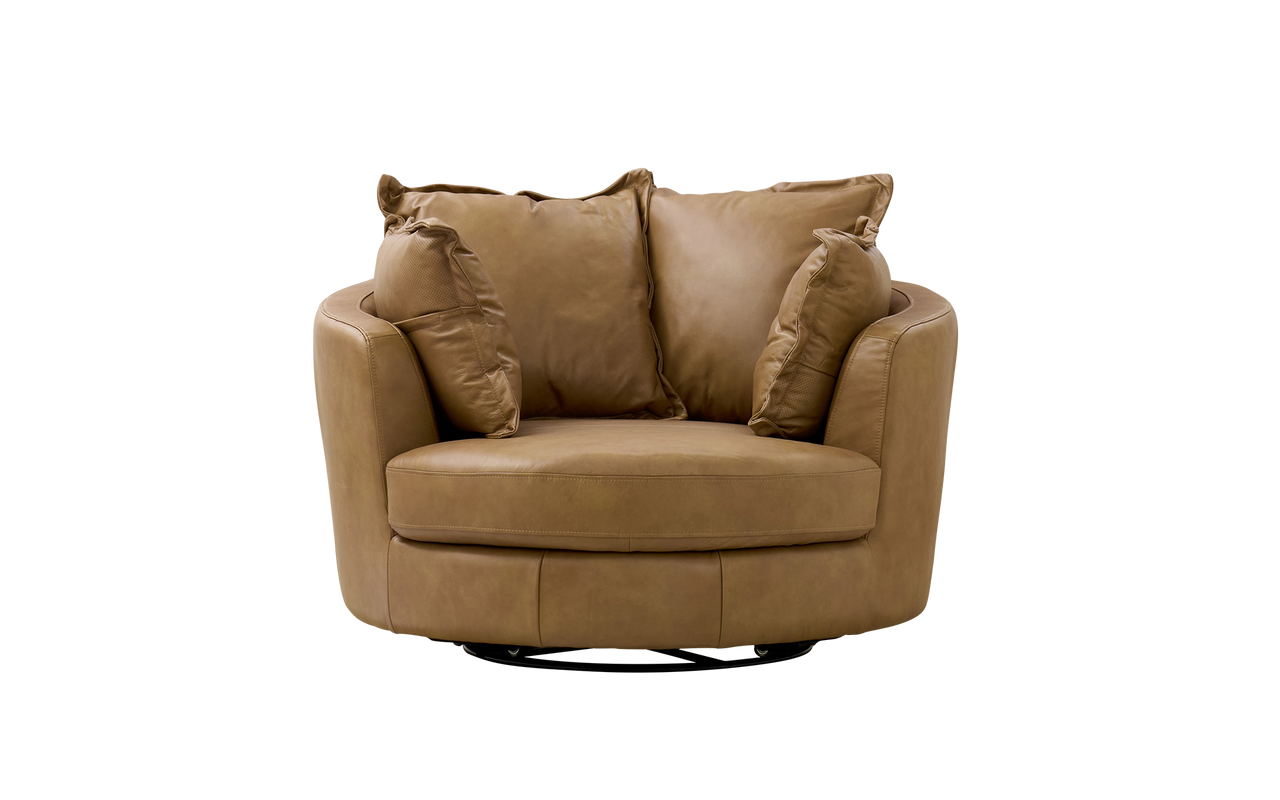 Cuddle leather swivel chair