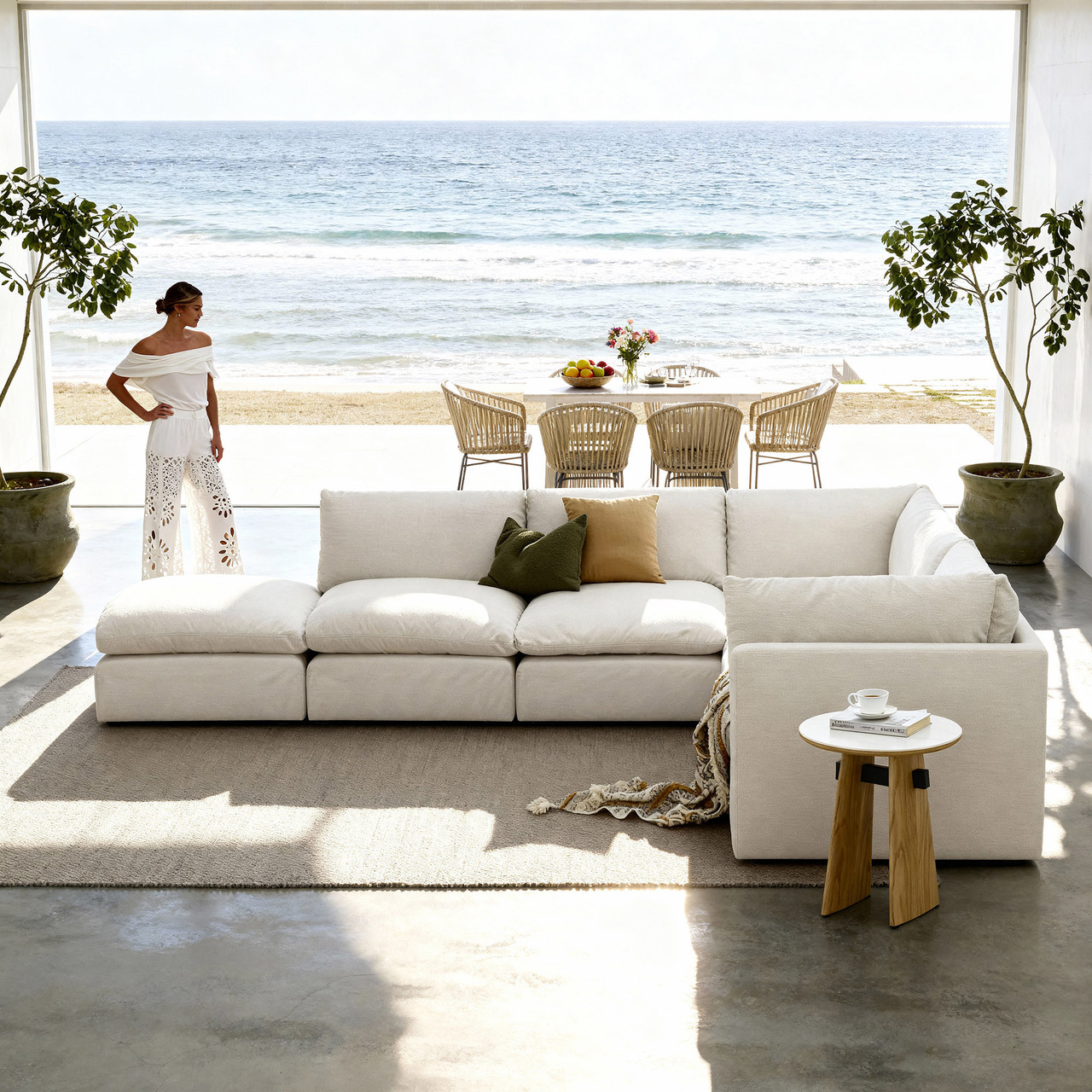 Chadwick 6 pce modular corner lounge
