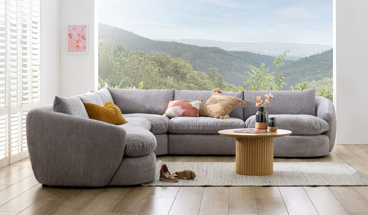 Bolter 6 seat corner lounge Focus on Furniture