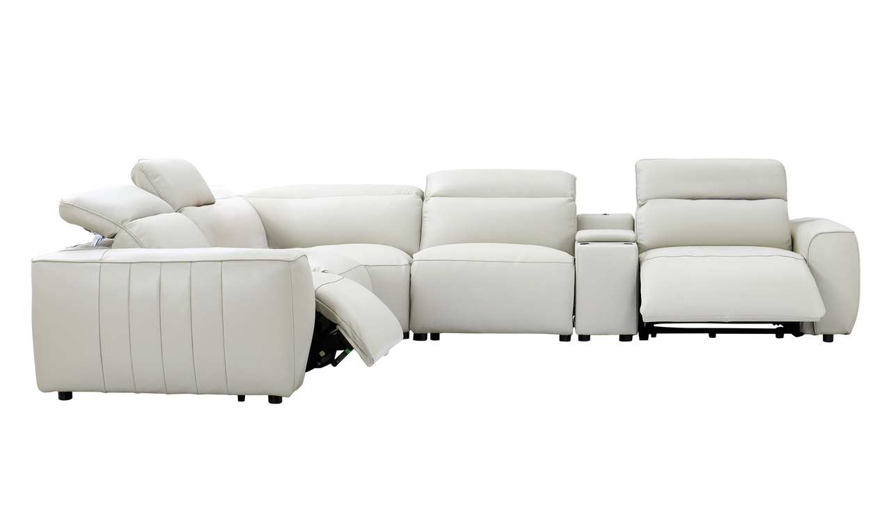 Canterbury leather recliner corner lounge 