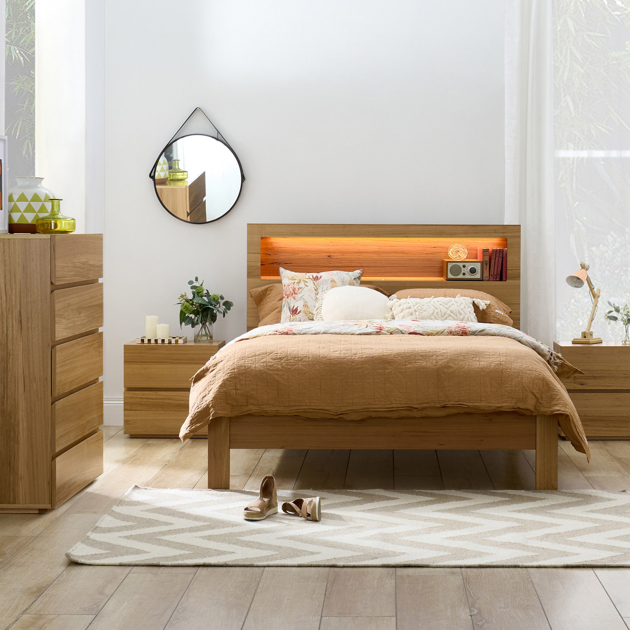 Ginny 4 pce tallboy bedroom suite
