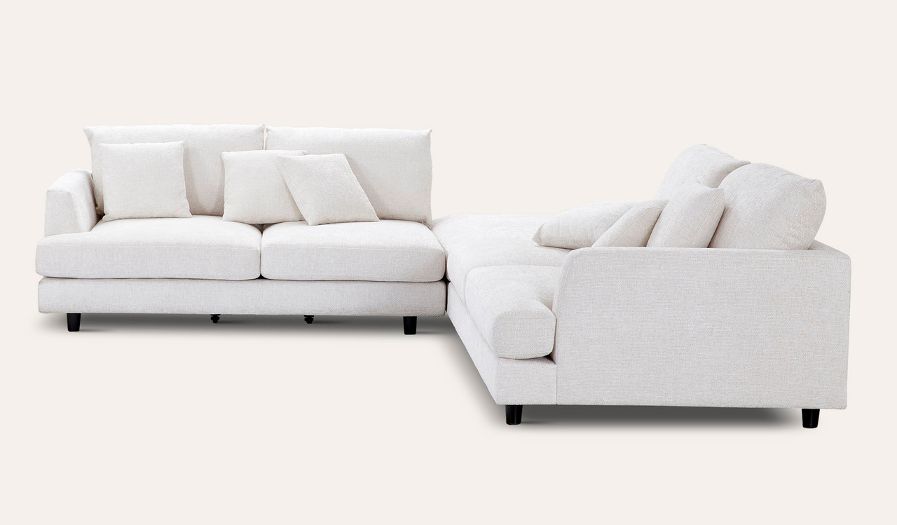 Quattro 4 Seat Sofa + Ottoman - Mornington Pearl 