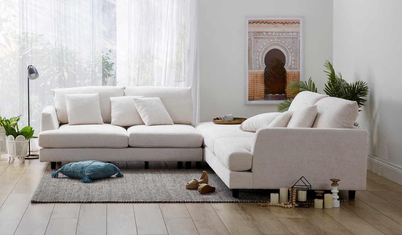 Quattro 4 seat sofa + ottoman
