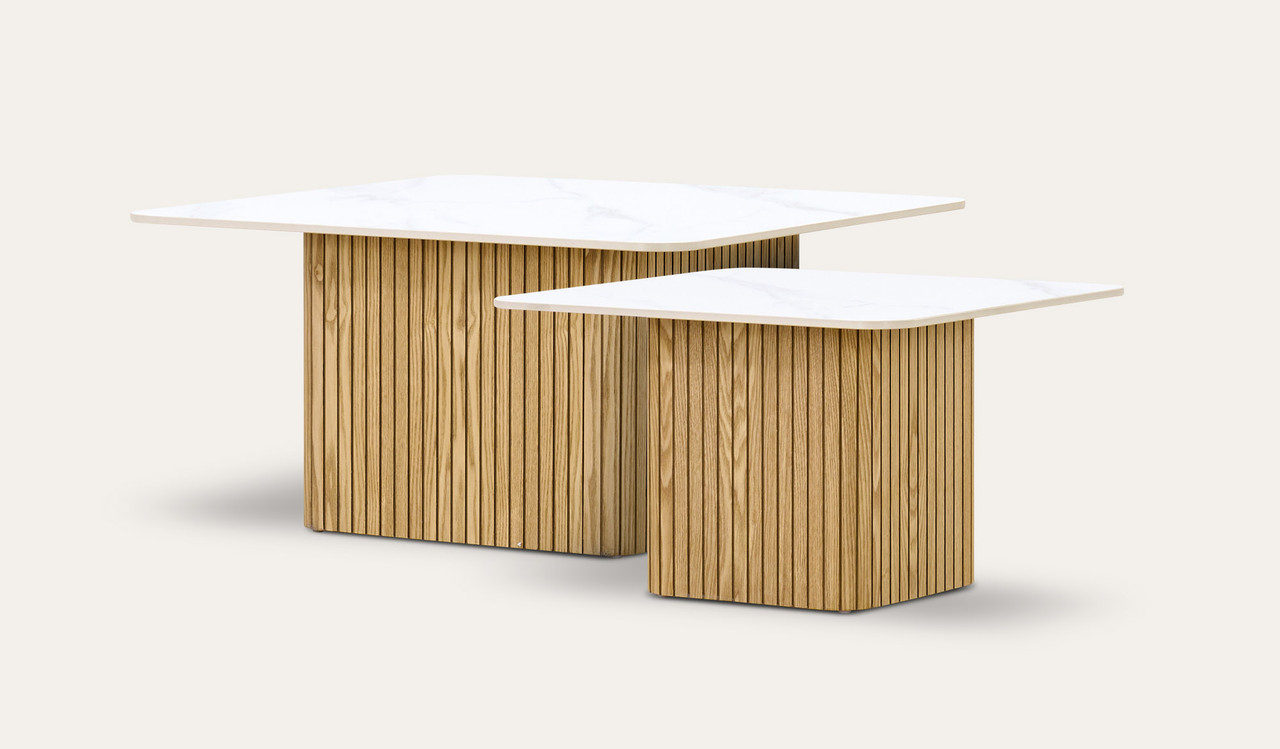 Crema set of 2 coffee and side tables