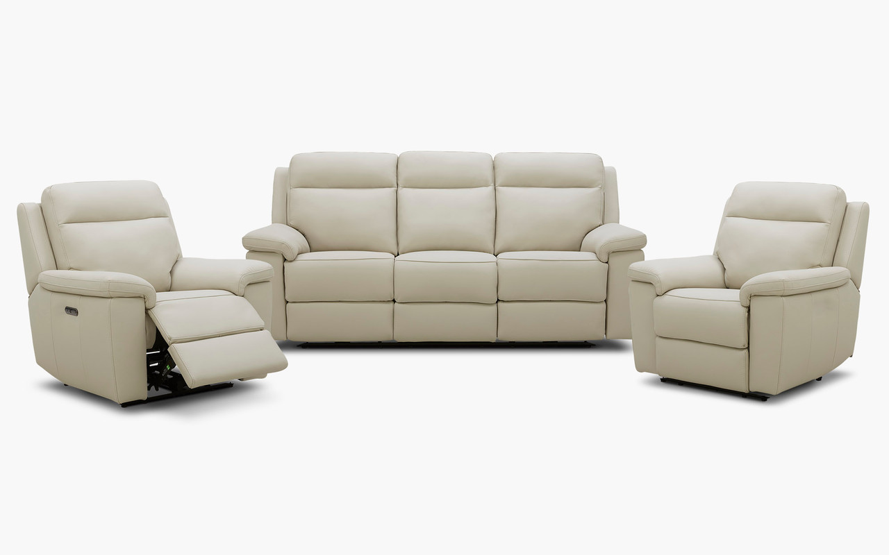 Laguna leather 3 pce recliner suite