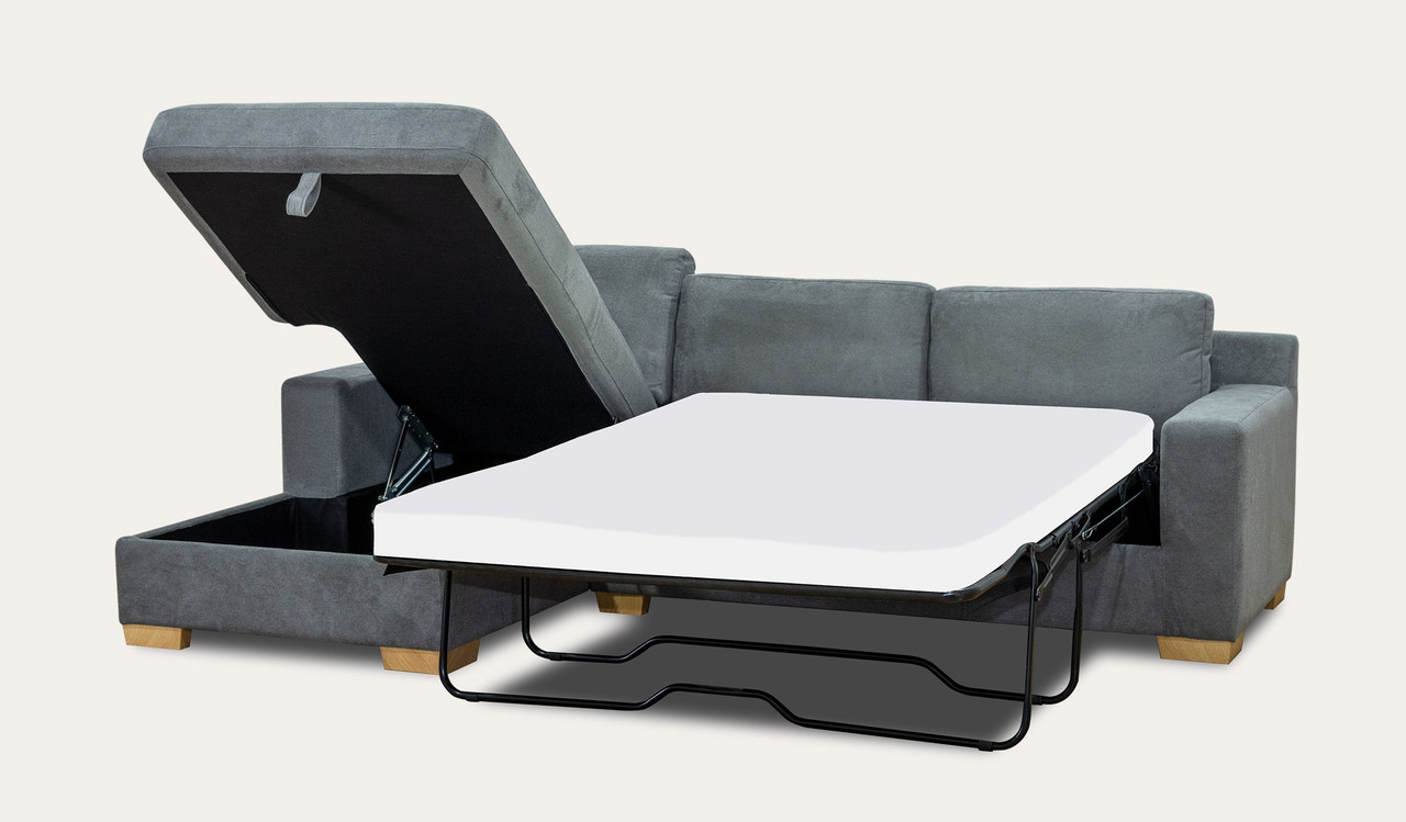 Jackson chaise lounge with storage + sofa bed
