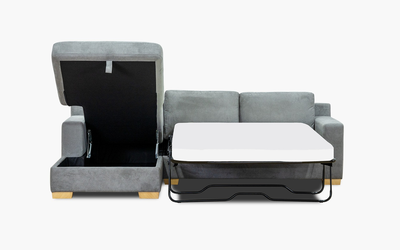 Jackson chaise lounge with storage + sofa bed