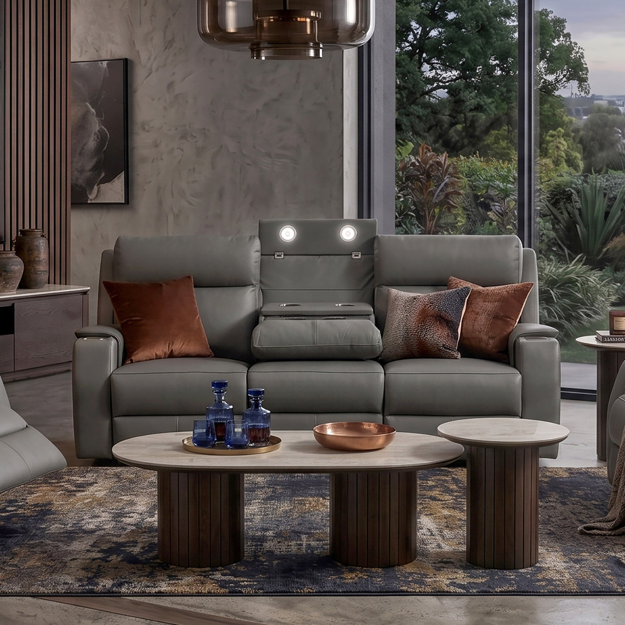 Langford leather 3 seat recliner