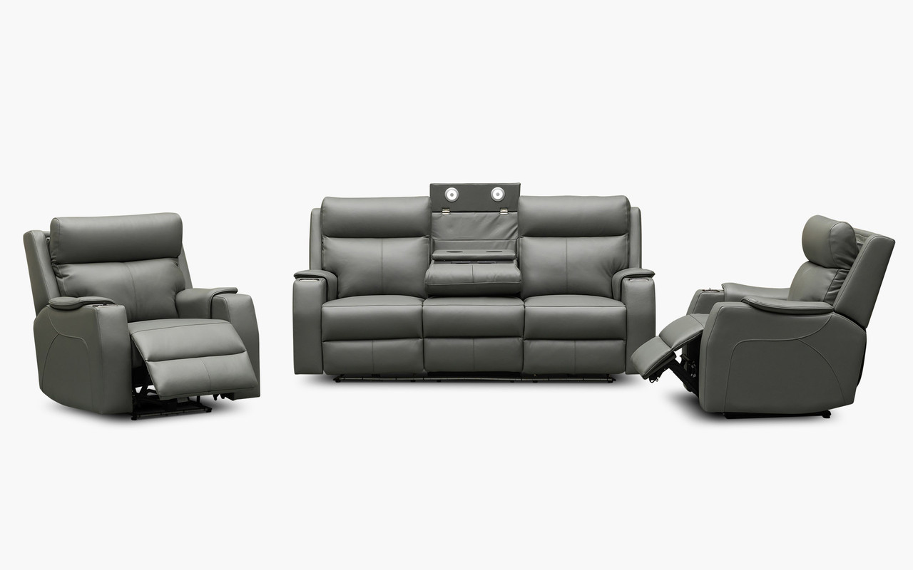 Langford leather recliner suite