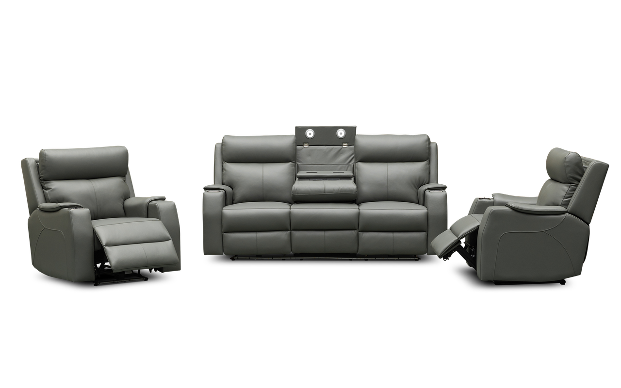 Langford leather recliner suite
