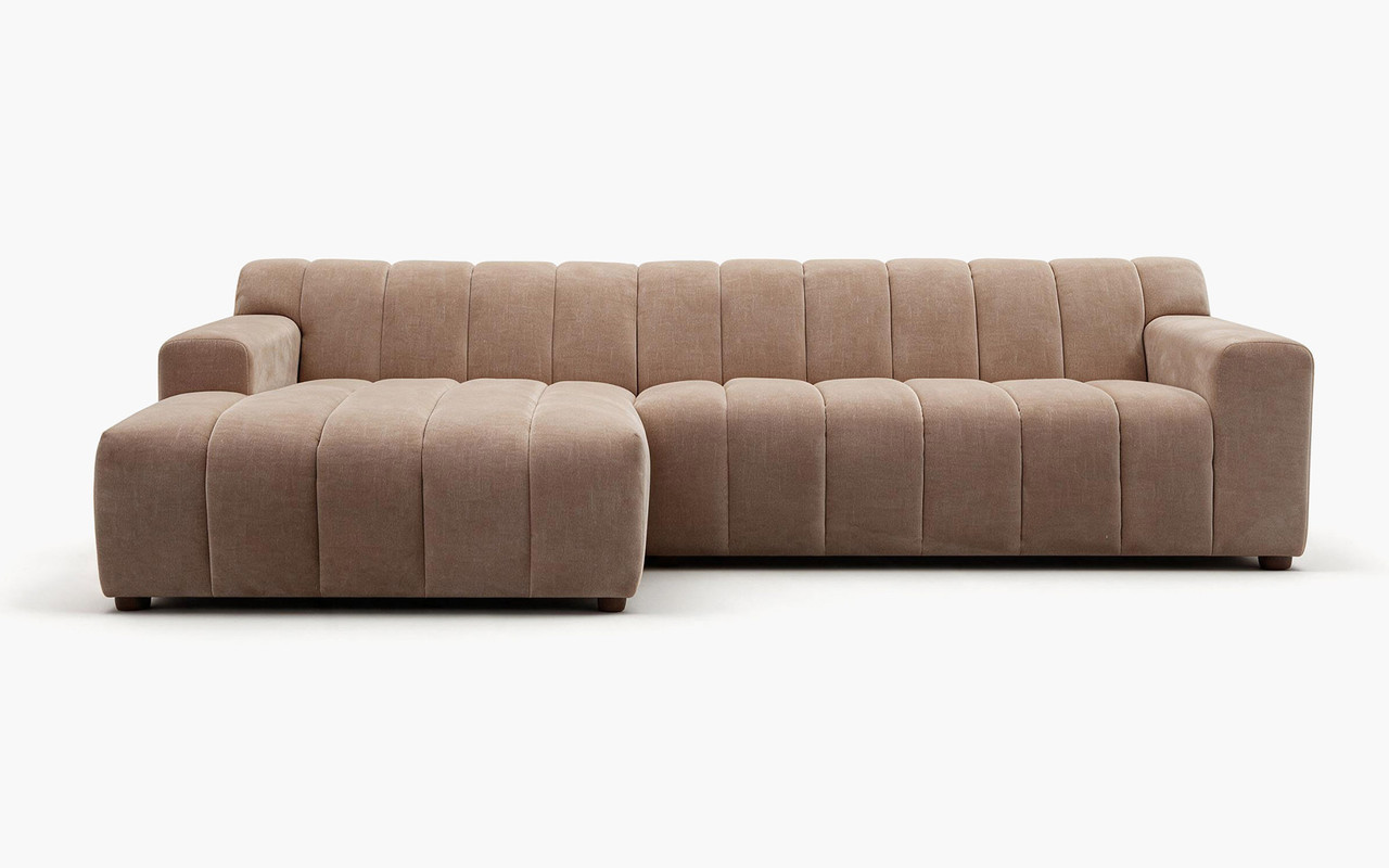 Dune 3 Seat LHF Chaise Lounge - Arden Clay Rose