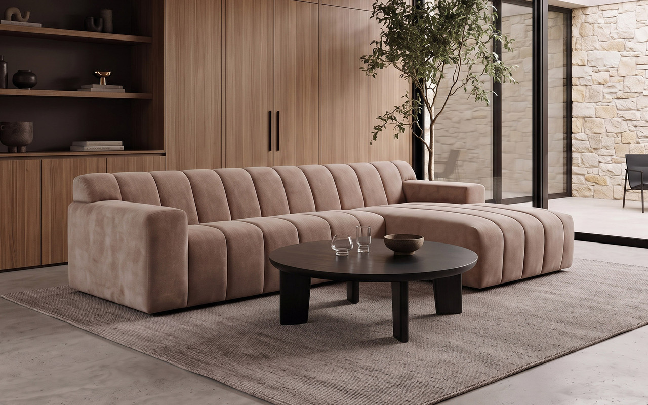 Dune 3 Seat RHF Chaise Lounge - Arden Clay Rose