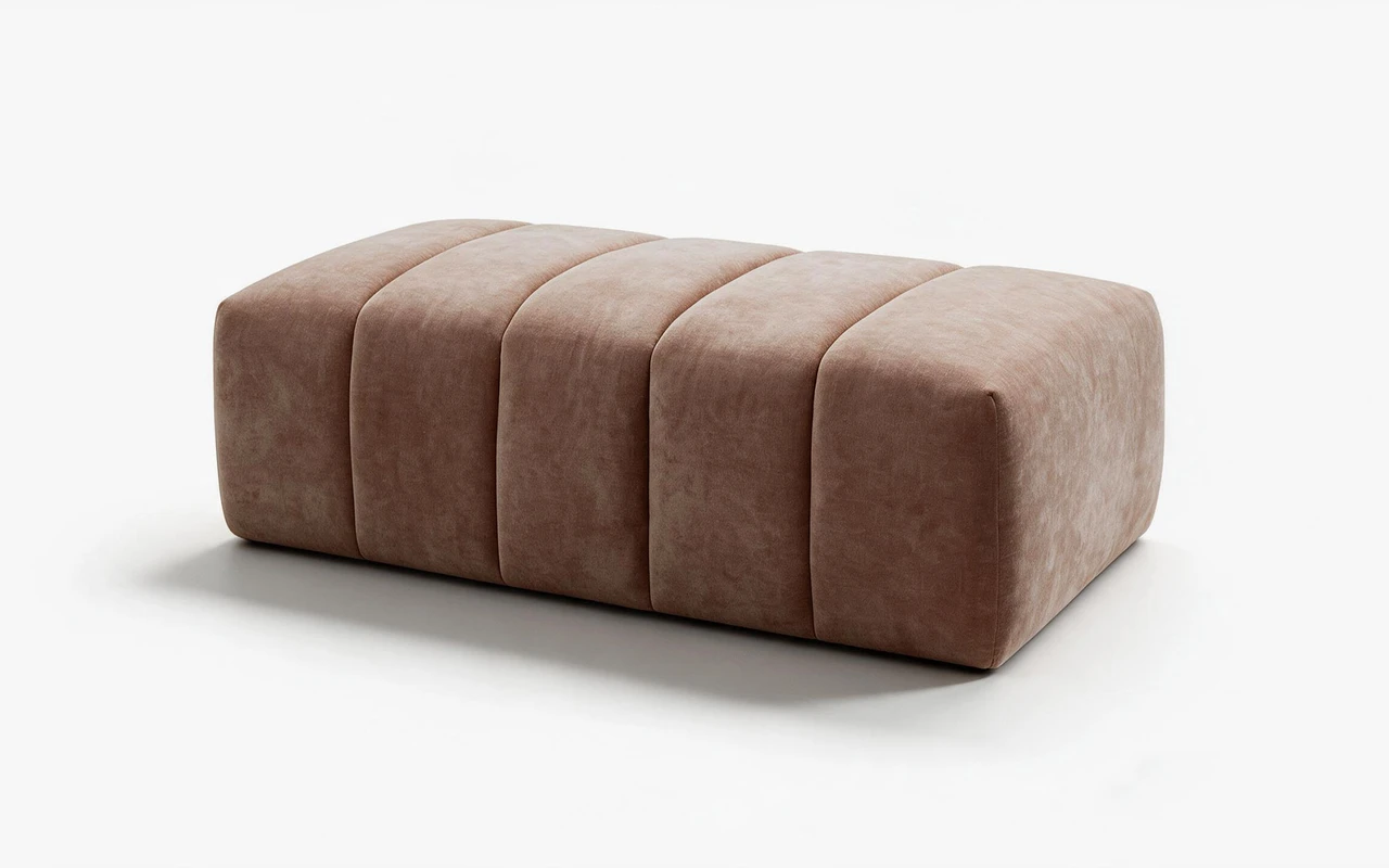 Dune Ottoman - Arden Clay Rose